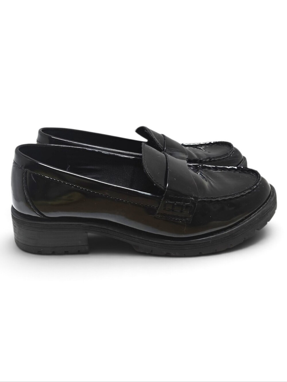 {Old Navy} Faux Patent Leather Chunky Loafers - In Black - SIZE 9